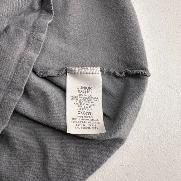 Disney Junior Mickey Mouse 18 Gray V-Neck T-Shirt LOL Print XXL Cotton Graphic - Picture 11 of 16